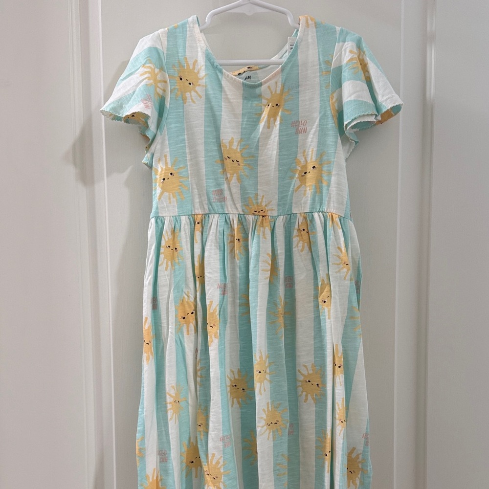 H&M Sunshine Print Kids Dress - Blue and Yellow